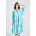thumbnail image 2 of EASYBRAUS Women Floral Print Maxi Dress Boho Lantern Sleeve Loose Fit Spring 2025 S-2XL, 2 of 8