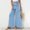 Light Blue, variant on BRGZLK Womens Linen Pants Summer Fashion Solid Color Elastic Waist Drawstring Sports Casual Wide Leg Length Pants Khaki L