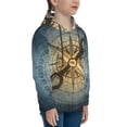 thumbnail image 3 of Lsque Vintage Compass Patten Youth Hoodie Sweatshirt Pullover with Kangaroo Pocket Boys and Girls Hoodie Warm Hoodie for Kids-X-Large, 3 of 6
