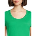 thumbnail image 4 of No Boundaries Scoop Neck Tee with Short Sleeves, 1 or 3-Pack, Women’s, 4 of 5
