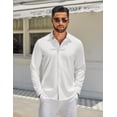 thumbnail image 2 of COOFANDY Mens Casual Shirts Long Sleeve Button Down Shirt Untucked Dress Shirts for Men, 2 of 6