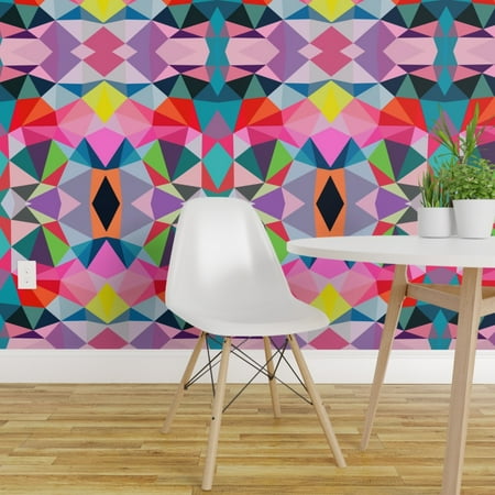 peel stick wallpaper geometric abstract removable bright modern