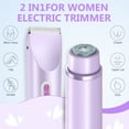 thumbnail image 2 of Electric Shaver for Women, 5 In 1 Electric Razors for Women, Bikini Shaver for Legs Body Hair Wet and Dry USE, USB Rechargeable Bikini Trimmer, Waterproof Nose Hair Trimmer Eyebrow Razor, 2 of 9