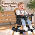thumbnail image 5 of INFANS 9 in 1 High Chair, Convertible Baby Highchair for Babies and Toddlers, Table and Chair Set Building Block Infant Dining Booster Seat, Kids Stool with Activity Children Play Kitchen, 5 of 9