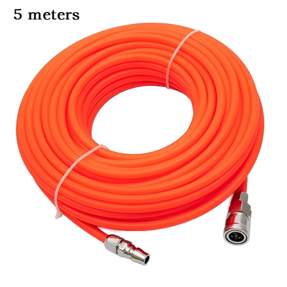 ZEPARO Pneumatic Air Compressor Hose 5x8mm - PE Straight Pipe with Quick Connectors,5-30m Length,Red,High-Pressure Resistant