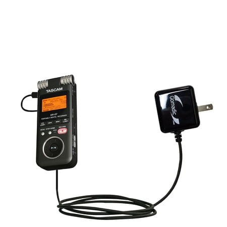 Gomadic Intelligent Compact AC Home Wall Charger suitable for the Tascam DR-07 - High output power with a convenient, foldable plug design - Uses TipE