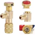 thumbnail image 4 of Refrigerant Valve, Liquid Safety Valve for R410a R22 Air Conditioning Refrigerant ,1/4 "Safety Adapter Refrigerant Charging Valve2pcs, 4 of 5
