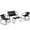 Black, variant on edx 3-Piece Textilene Outdoor Patio Set, Coffee Table & 2 Chairs, Gray
