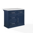 thumbnail image 4 of Crosley Furniture Cutler Faux Marble Top Kitchen Island in Navy/White Marble, 4 of 16
