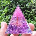 thumbnail image 1 of Mini pirámide de cristal natural, generador de energía, cuarzo, amatista, curación espiritual, cristal, chakra, pirámide de resina, 1 of 6