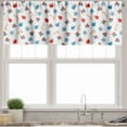 thumbnail image 3 of Ambesonne Christmas Valance & Curtain, Xmas Cones Ornaments, 55"x24", Red White and Pale Blue, 3 of 7
