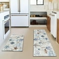 thumbnail image 3 of Nautical Kitchen Rug Set of 2,Ocean Themed Kitchen Decor Vintage Beach Kitchen Mat Non-Slip Washable, Farmhouse Ocean Kitchen Decor Anti Fatigue Floor Mat for Kitchen Laundry Room,17x30+17x47 Inch, 3 of 6
