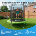 thumbnail image 4 of Trampolín para Niños 6 Pies ( 191 CM ) YEI Verde, Estructura de Acero Reforzado con Red de Seguridad, 4 of 7