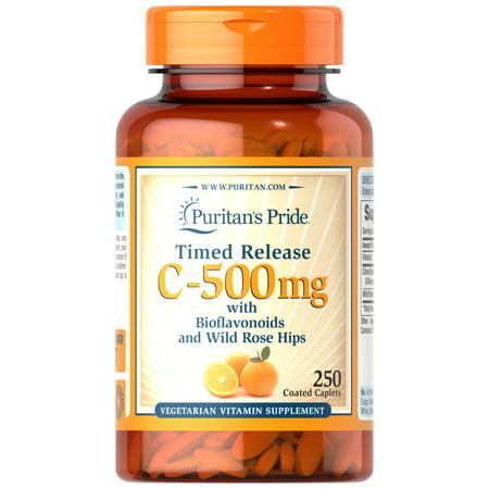 Puritan's Pride Vitamin C-500 mg with Rose Hips Time