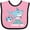 Pink and Black, variant on Inktastic My Big Sister Loves Me with Cute Sharks Boys or Girls Baby Bib