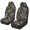 Forest Camo Leaf Pattern, variant on FUIALDOLG Green Fern Leaves, Stretch Front Seat Protector Covers, Polyester Fabric 2 Pack Interior Accessories for Cars and Trucks