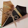 thumbnail image 2 of 10Pcs Favour Boxes DIY Eco-friendly Exquisite Delicate Charming Decorative Lace-Up Wrapping Paper Flower Tube Holders Wedding Supplies QinHai, 2 of 5