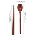 thumbnail image 2 of Handmade Jujube Tree Wooden Korean Dinnerware Combinations Utensil 5 Set of Spoons and Chopsticks, 2 of 9
