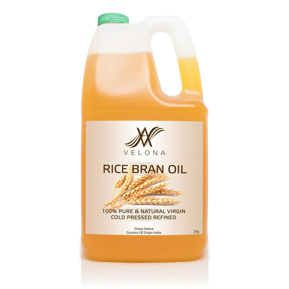 Velona Rice Bran Oil 7 lb 100 Pure and Natural Carrier Oil
