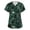 Black-C#30526NN, variant on S-5XL Plus Size Women's Scrub Tops Stretchy Cartoon Animal Print Nurse Uniform with Pocket V Neck Short Sleeve Womens Scrubs