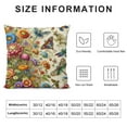 thumbnail image 5 of Nawypu Colorful Flowers Dragonfly Butterfly Throw Pillow Covers, Spring Flower Holiday Cushion Case Decoration for Sofa Couch, 5 of 5