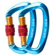thumbnail image 1 of Mosquetones Azarxis para Escalada de Roca 25kN de Aluminio 2 PCS, 1 of 6