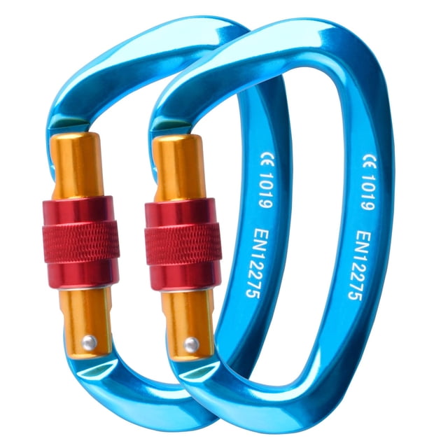 Mosquetones Azarxis para Escalada de Roca 25kN de Aluminio 2 PCS