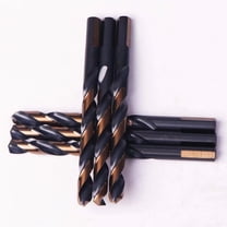 Drillforce 6Pcs 21/64" Black Gold Drill Bits Set Hss Metal Woodworking Drill Bit