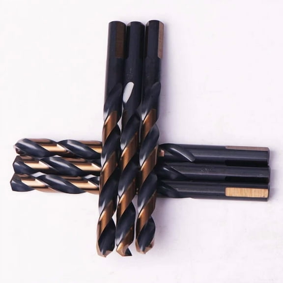 Drillforce 6Pcs 21/64" Black Gold Drill Bits Set Hss Metal Woodworking Drill Bit