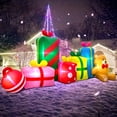 thumbnail image 1 of Arco de árbol de Navidad inflable con trineo de Papá Noel, decoración para el hogar y el exterior con luz LED, regalos para fiestas de jardín y Año Nuevo, 1 of 5