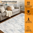 thumbnail image 3 of FairOnly 9'x12' Washable Area Rugs for Living Room Ultra-Thin Non Slip Bathroom Rugs Modern Blue Rugs for Nursery, 3 of 7