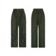 thumbnail image 2 of TRKIYQC Pantalones cargo con cordón para mujer, pantalones rectos largos casuales con bolsillos de cintura baja sueltos verdes TRKIYQC moda, 2 of 7