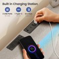 thumbnail image 4 of Greenstell Smart Charging Storage Bed Frame - 900lbs Capacity Noise-Free, Twin, Off White, 4 of 8