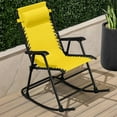 thumbnail image 3 of YEXJ Outdoor Folding Rocking Chair, Zero Gravity Lounge Chair, Patio Rocker w/Headrest Pillow-Sunflower Yellow, 3 of 7