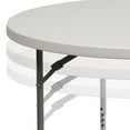 thumbnail image 4 of 48'' Round Height Adjustable Granite White Plastic Folding Table, 4 of 8