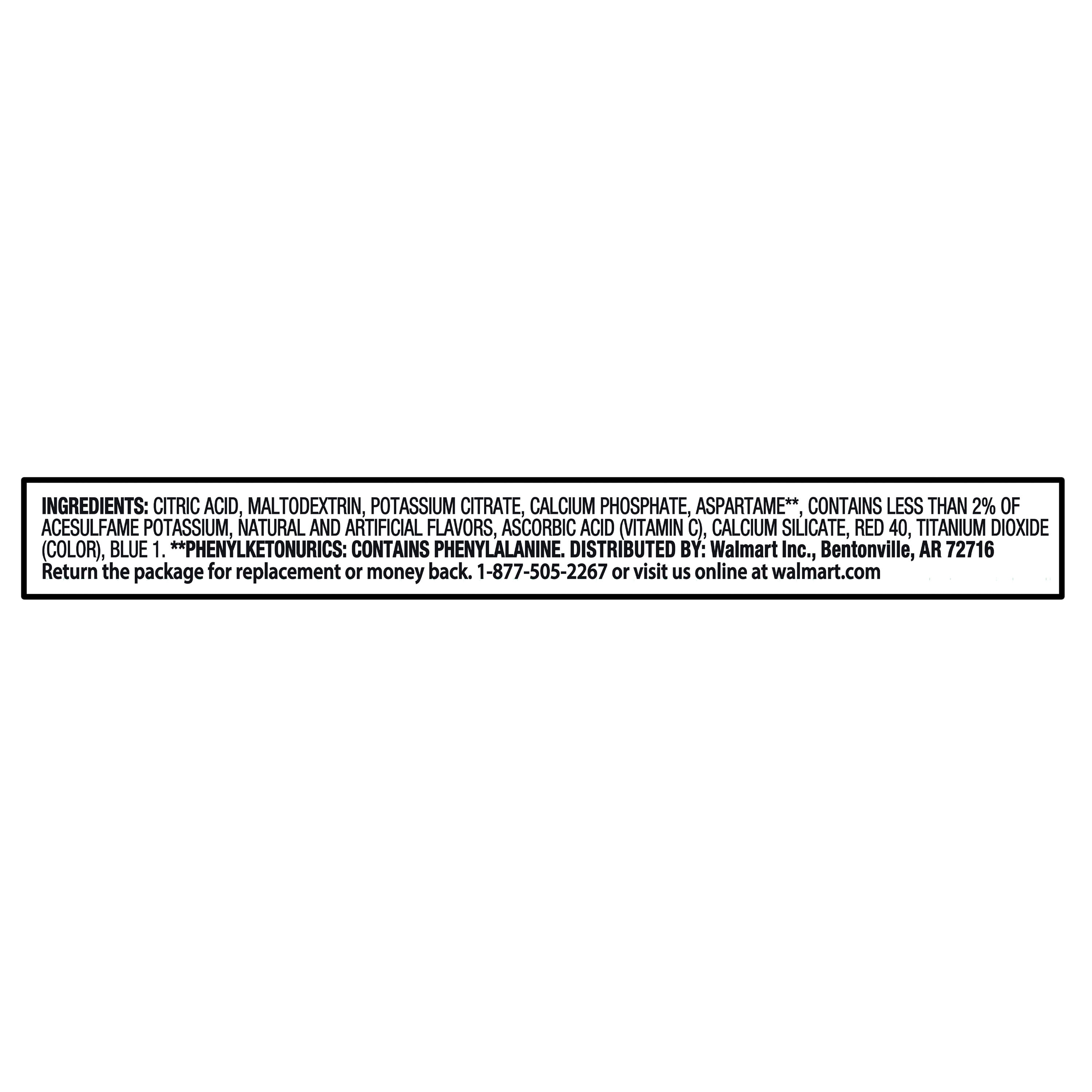 (12 pack) Great Value Sugar-Free Raspberry Lemonade Powdered Drink Mix, 0.07 oz, 10 Count