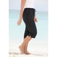 thumbnail image 3 of Swim 365 Women's Plus Size Taslon Cover Up Capri Pant, 3 of 6