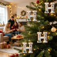 thumbnail image 5 of Clearance Personalized Christmas Ornaments, Letter H Clear Christmas Tree Ornaments, Christmas Tree Hanging Decorations for Xmax Tree, 5 of 7