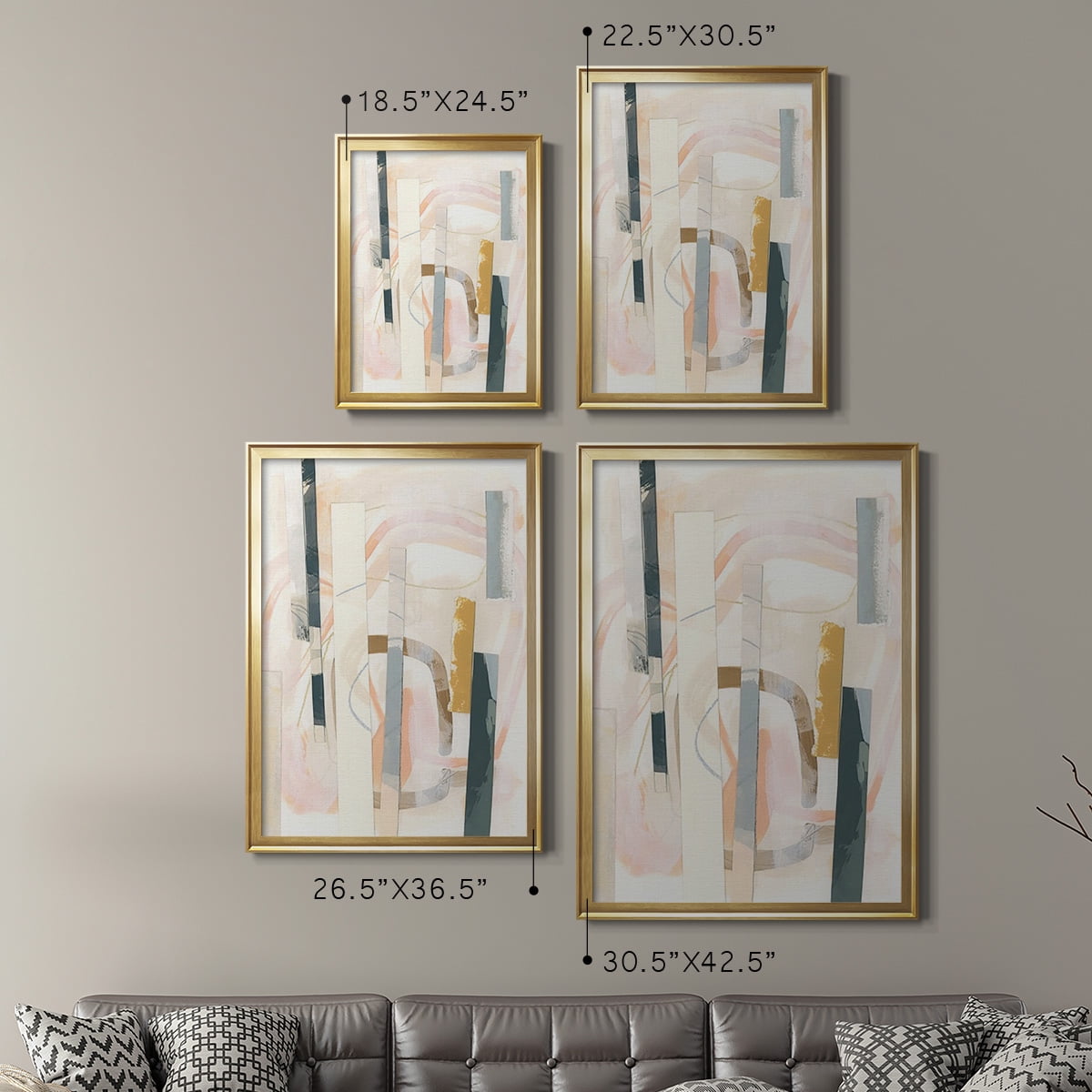 Melon Litmus III Premium Framed Print, in Gold, Black, or Silver - Ready to Hang