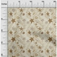 thumbnail image 2 of oneOone Viscose Chiffon Light Green Fabric Beach Seashell Dress Material Fabric Print Fabric By The Yard 42 Inch Wide, 2 of 4