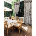 thumbnail image 5 of nqOlkjepod Outdoor Curtains for Patio Waterproof, Retro Brown Door Outdoor Privacy Panels Grommet, Pastoral Vintage Wooden Door Blackout Outside Curtains for Porch/Cabana/Pergola 54"x108", 2 Panels, 5 of 8