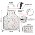 thumbnail image 3 of Princess Unicorn Flower Pattern Apron-Garden Aprons for Women with Pockets-Cotton Linen Waterproof Kitchen Cooking Gardening Aprons Adjustable for Kitchen,Cooking,BBQ and Salon 33x27 Inch, 3 of 7