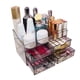 thumbnail image 3 of Organizador de maquillaje de acrílico transparente con 4 cajones, diseño elegante en negro, ideal para mantener tus cosméticos y joyas ordenados en el tocador., 3 of 6