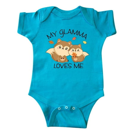 

Inktastic My Glamma Loves Me with Cute Squirrels in Autumn Gift Baby Boy or Baby Girl Bodysuit