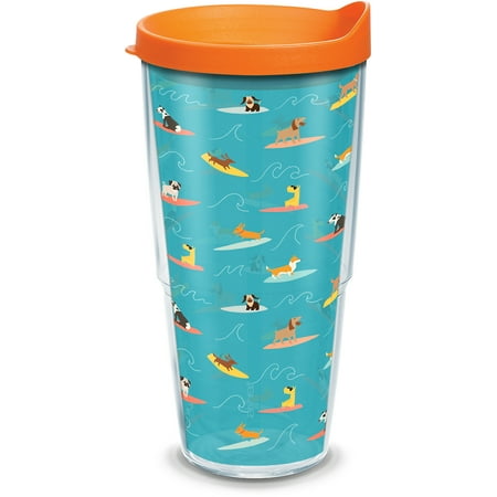 

Tervis Surf Dogs Made in USA Double Walled Insulated Tumbler Travel Cup Keeps Drinks Cold & Hot 24oz Clear