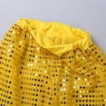 thumbnail image 7 of YONGHS Kids Sequin Performance Jazz Hip Hop Dance Outfits Long Sleeve Jacket Top with Pants Hat Set Yellow 13-14, 7 of 7
