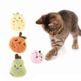 thumbnail image 4 of Neinkie 4Pcs Chat Peluche Jouets Adorable Apparence Fruit Forme Intégré dans la Cloche Fade Résistant Polyvalent Soulager l'Ennui Attrayant Cataire Peluche Chat Peluche Animaux de Compagnie Décor Poupée Fournitures pour Animaux de Compagnie, 4 of 8