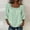 *Green, variant on ClodeEU Women's Square Neck 3/4 Sleeve Blouse,Casual Lace Trim Top with Pleated for Summer Black,Women's Plus L