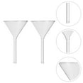 thumbnail image 2 of MasteelfCA 2pcs 100mm Scientific Glass Filling Funnels Short Stem Glass Triangular Funnel, 2 of 5