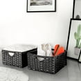 thumbnail image 6 of Seville Classics Handwoven Basket (2-Pack), Black, 6 of 6